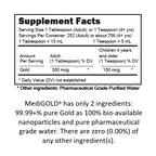 MediGOLD True Colloidal Gold AuNP Supplement - 128 Fl Oz - image 3