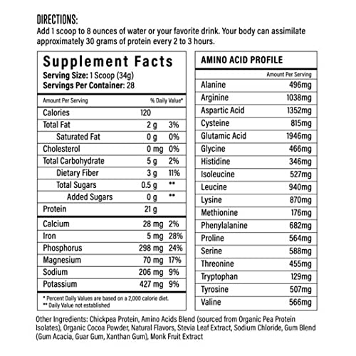 Sport Formula 99 Chickpea Protein Powder, Vegan - 2.1 lb - image 8