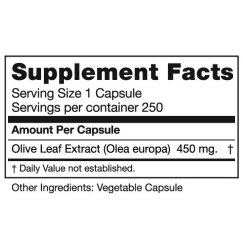 Seagate Products Olive Leaf Extract Supplements 450 mg Capsules