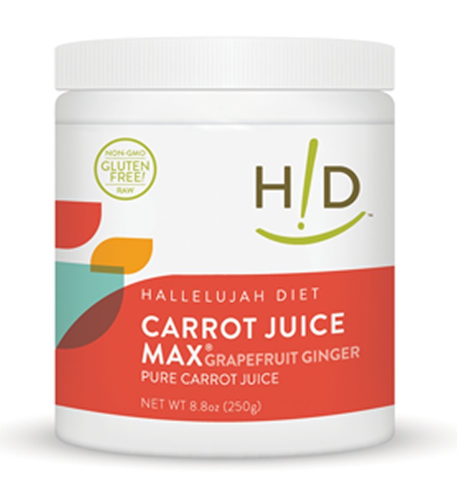 Hallelujah Diet Carrot Juice Max Grapefruit Ginger - 25 Servings