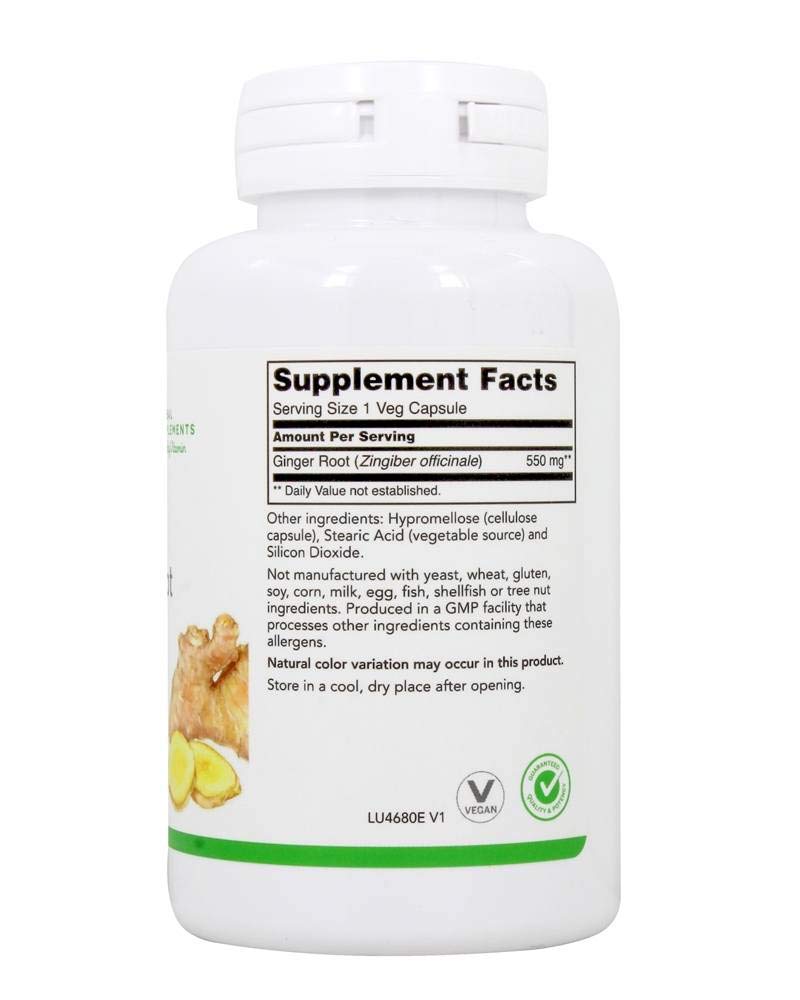 Lucky Vitamin Ginger Root Digestive Support 550 mg - 100 Vegetarian Capsules - image 2