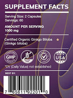 HerbEra Earth's Love Ginkgo Biloba 500 mg - 60 Capsules - image 2