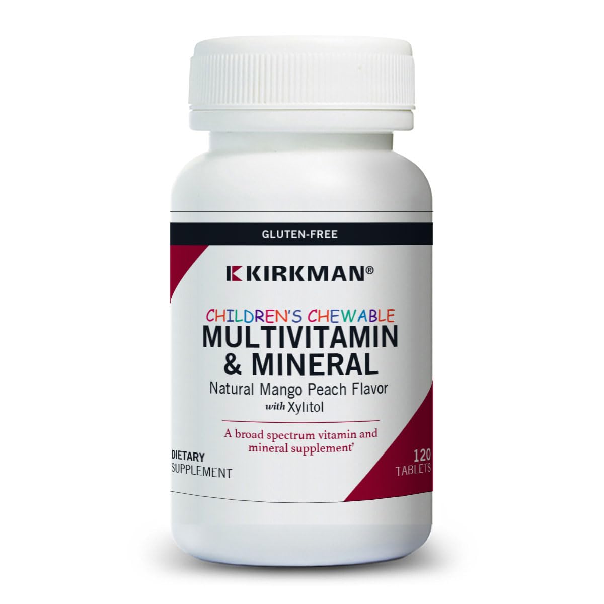 Kirkman Kids Chewable Multivitamin & Mineral, Mango Peach - 120 Tablets