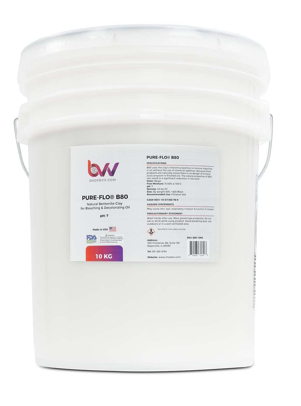 BEST VALUE VACS BVV Pure-Flo B80 Natural Bentonite for Edible Oils - 4 Bags - image 7