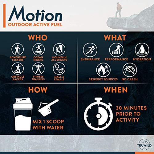 TruWild Motion All Natural Pre Workout Powder Drink Mix for Men