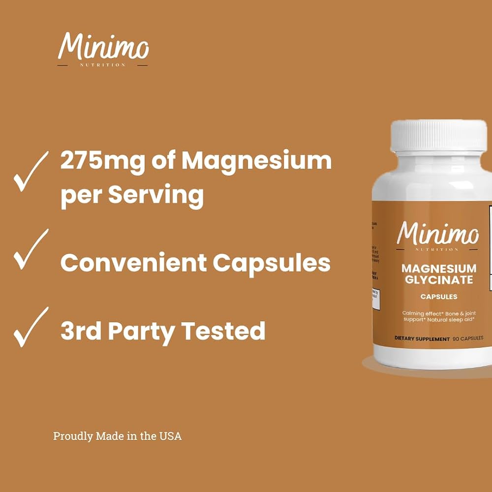 Minimo Nutrition Magnesium Glycinate 275mg - 90 Capsules - image 2