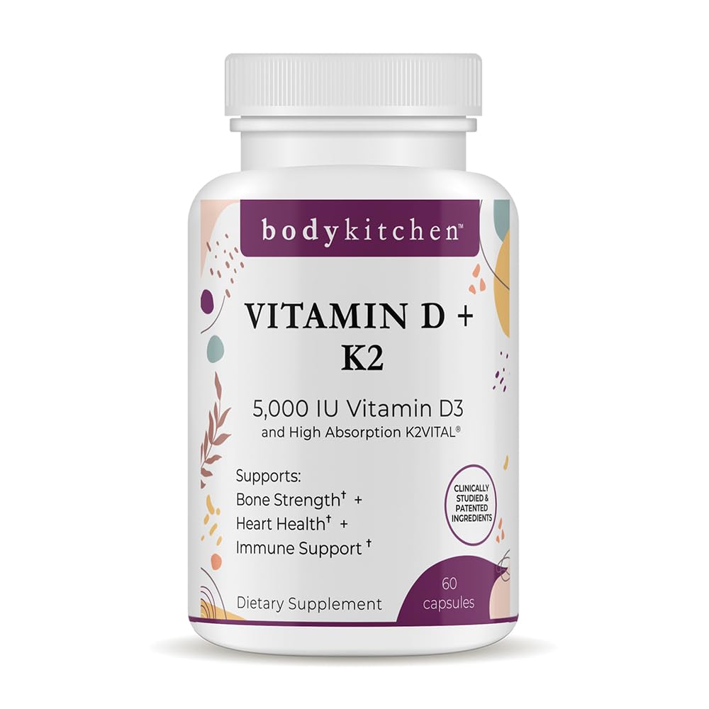Body Kitchen Vegan Vitamin D3 + K2 MK7 5000 IU - 60 Capsules