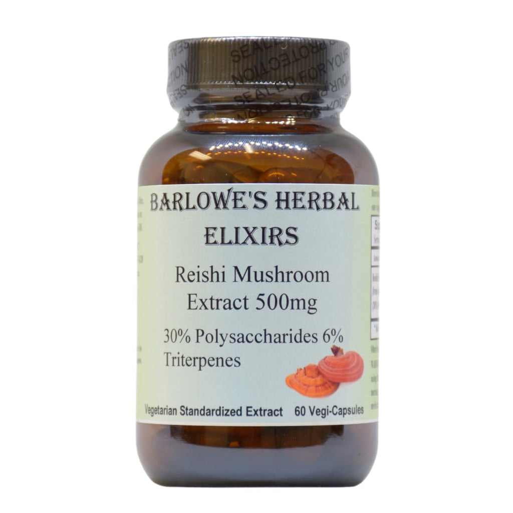Barlowe's Herbal Elixirs Reishi Mushroom Extract - 60 Vegetarian Capsules