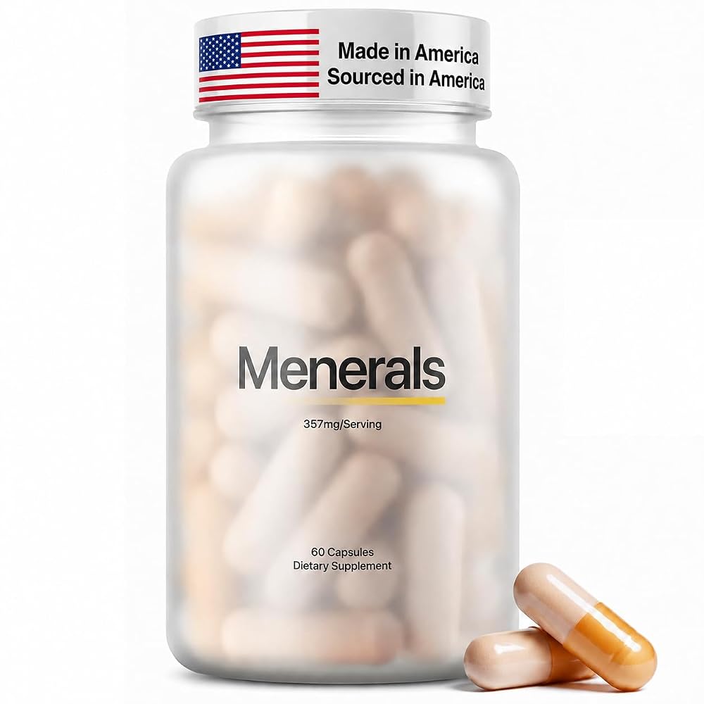 Menerals Testosterone Booster Trace Minerals - 60 Capsules