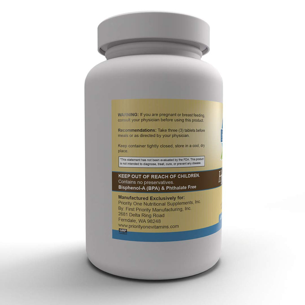 Priority One Vitamins Hypo Gest Digestive Enzyme - 120 Tablets - image 5