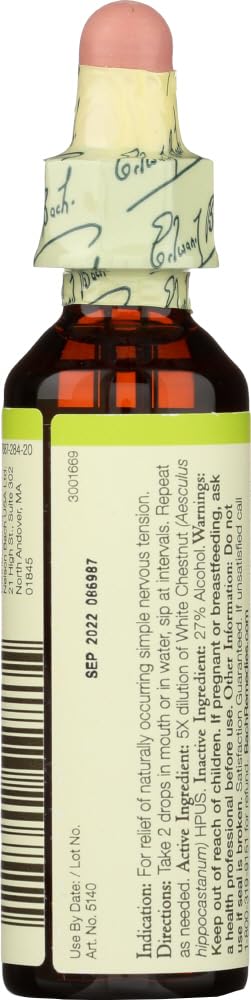 Bach Flower Remedies - White Chestnut, 20 Milliliter - 3 per case.3 - image 3