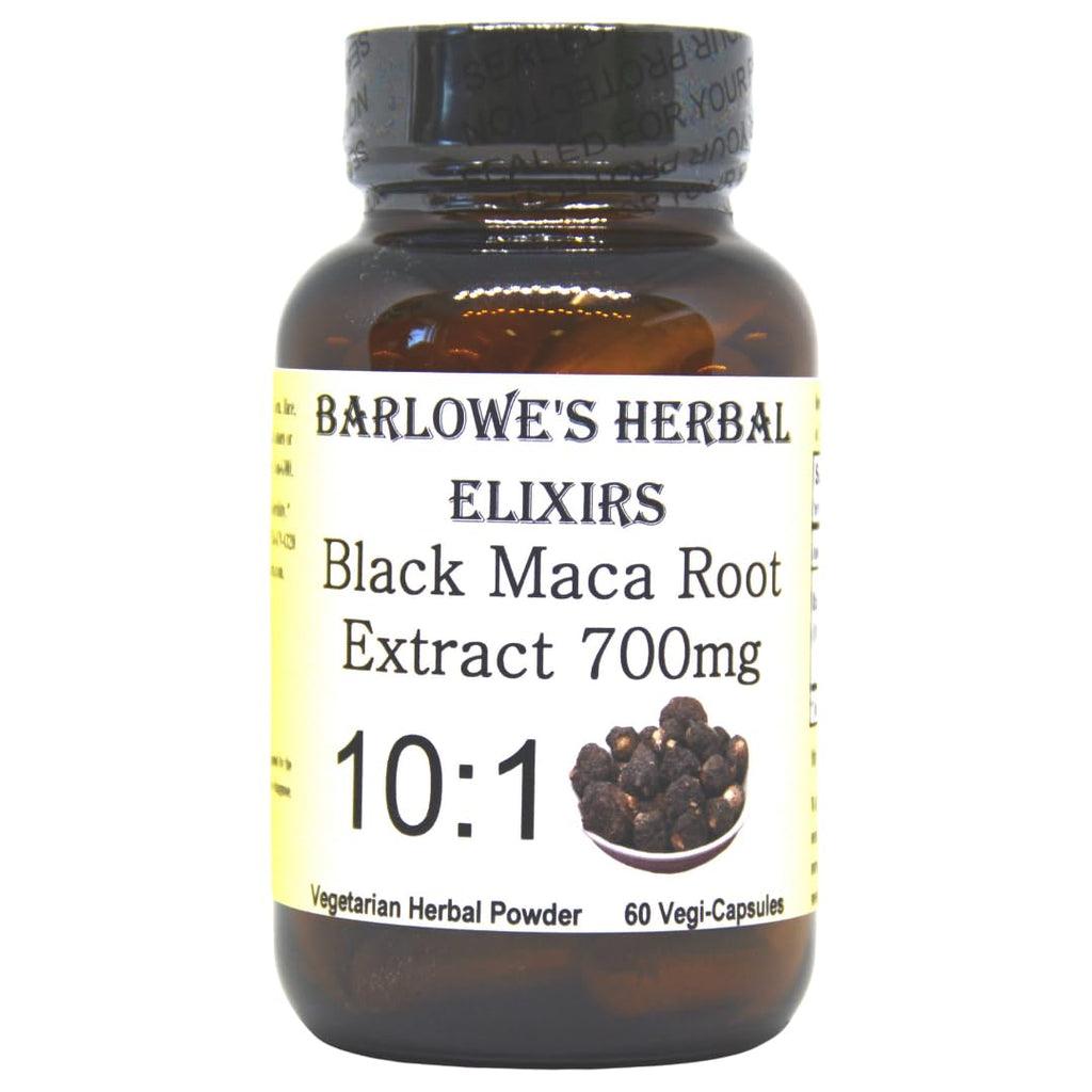 Barlowe's Herbal Elixirs Black Maca Root Extract 700 mg - 60 Vegetarian Capsules