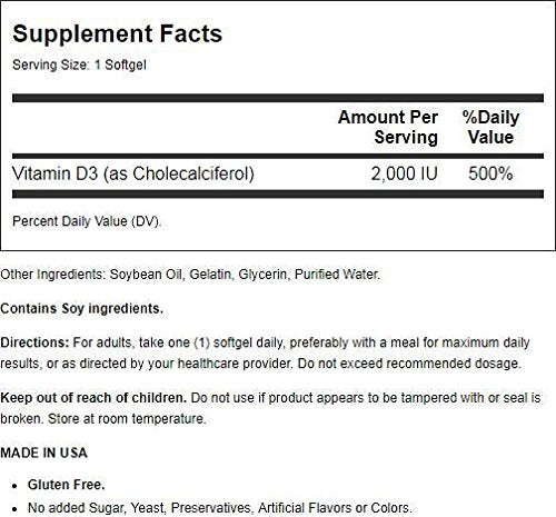21st Century Vitamin D3 50 mcg (2000 IU) - 250 Tablets - image 2