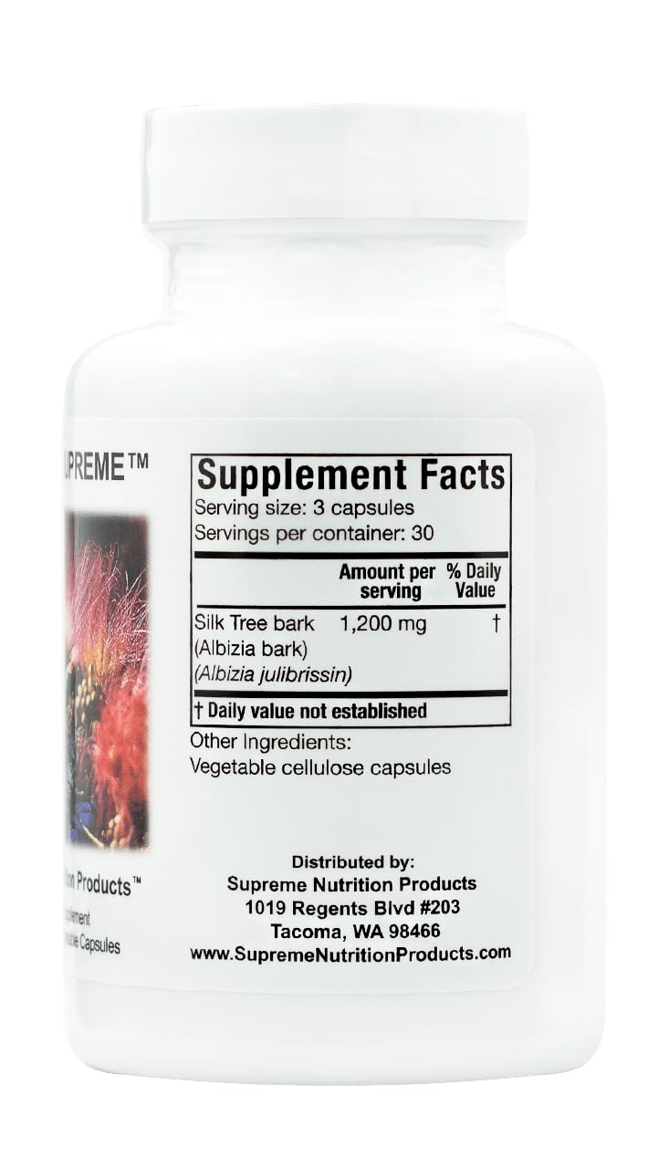 Supreme Nutrition Albizia Supreme Silk Tree Bark - 90 Vegetarian Capsules - image 2