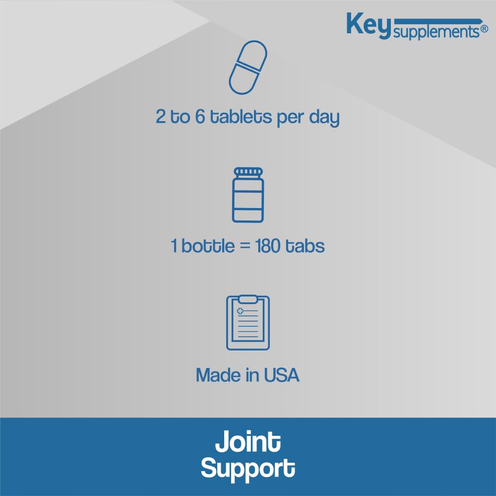Keysupplement Joint Support Glucosamine & Chondroitin - 180 Tablets - image 3