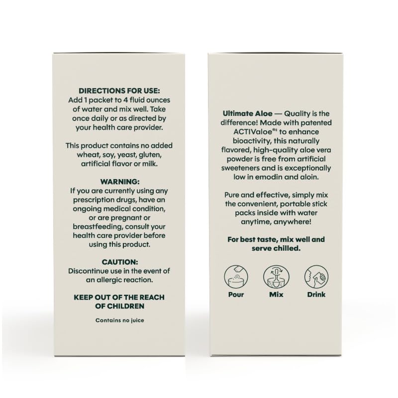 Ultimate Aloe Powder Digestive Drink Mix - 16 Packets - image 7