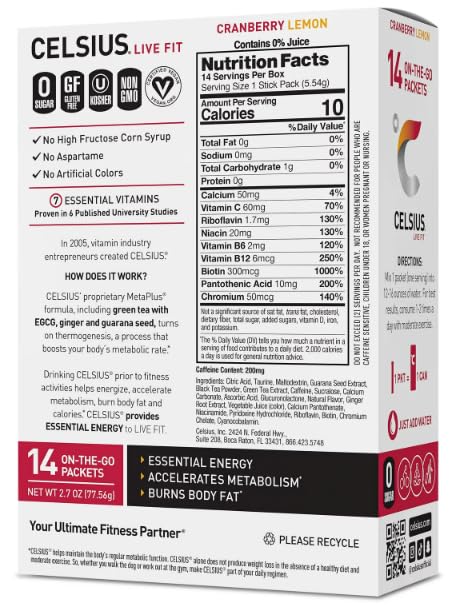 BOACQUEÑO CELSIUS On-the-Go Powder Stick Packs, Zero Sugar - 14 Sticks - image 3