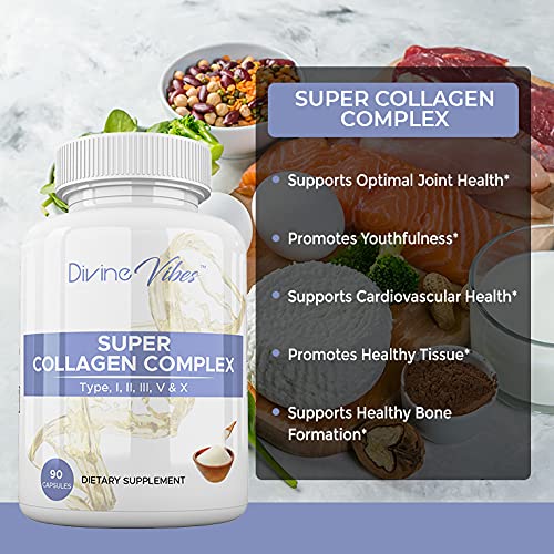 Divine Vibes Multi Collagen Plus Pills Types I-V - 90 Capsules - image 2