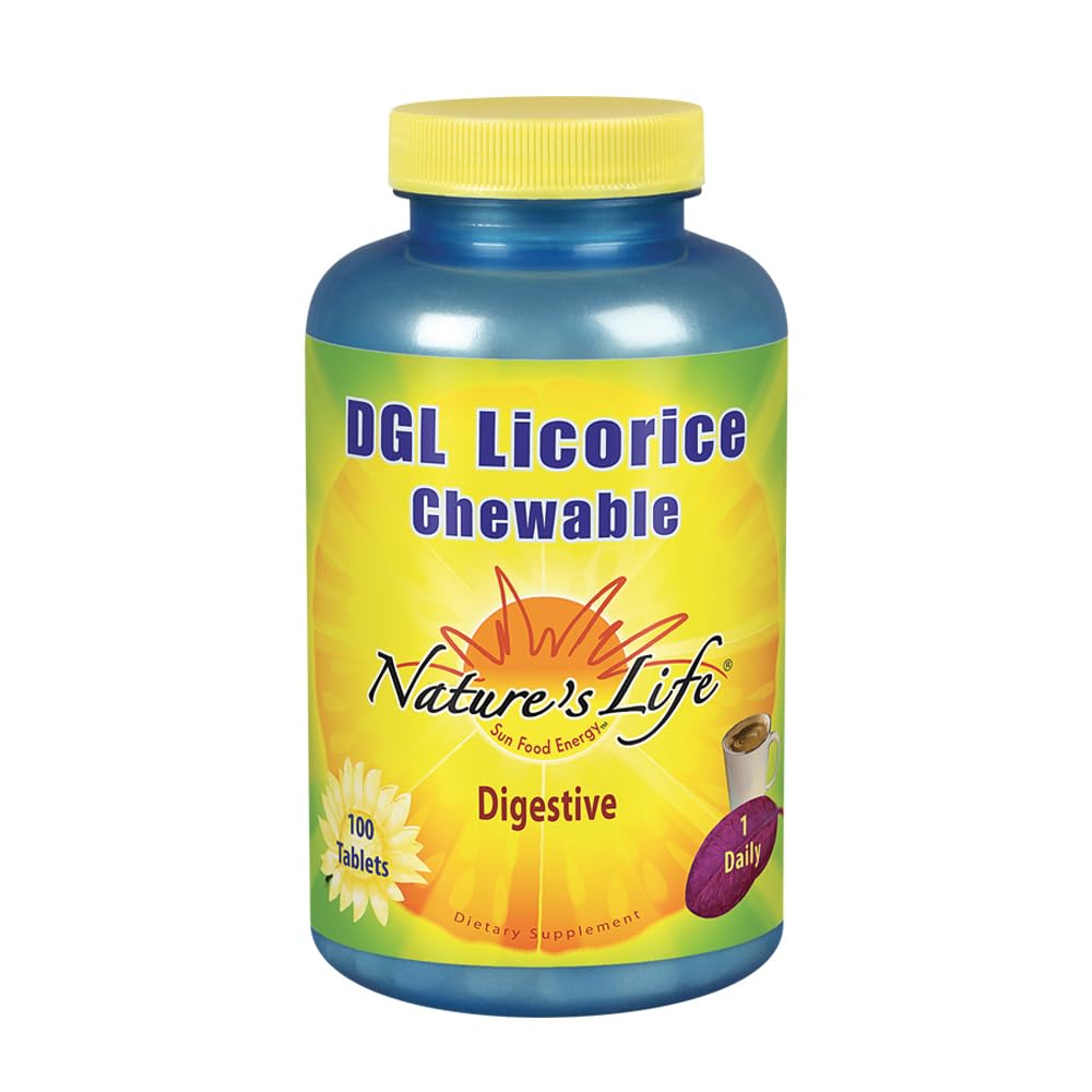 Nature's Life DGL Licorice 380 mg Chewable Tablets - 100 Count
