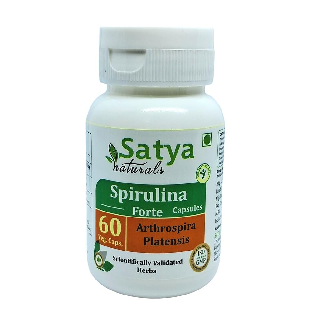 Satya Naturals Spirulina Forte Capsules 500 mg. 60 Veg. Capsule