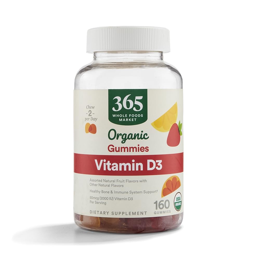 365 by Whole Foods Market Organic Vitamin D3 Gummies - 160 Count