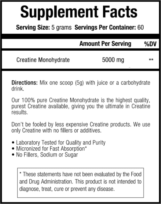 VB Health Creatine Monohydrate Powder - 60 Servings - image 4