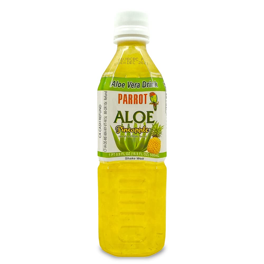 Parrot Brand Aloe Drink 16.9oz（Pack of 10）