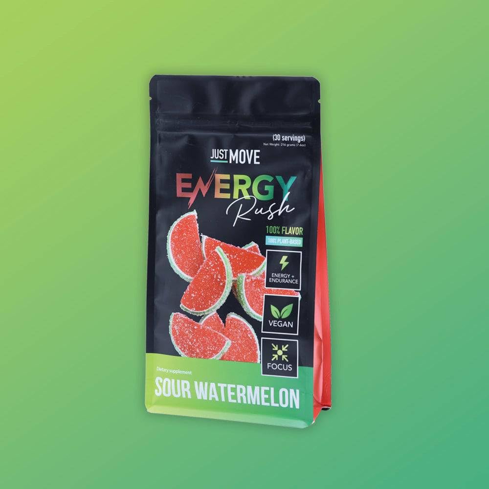 Just Move Sour Watermelon Energy Rush Pre-Workout Powder - 30 Servings - image 8