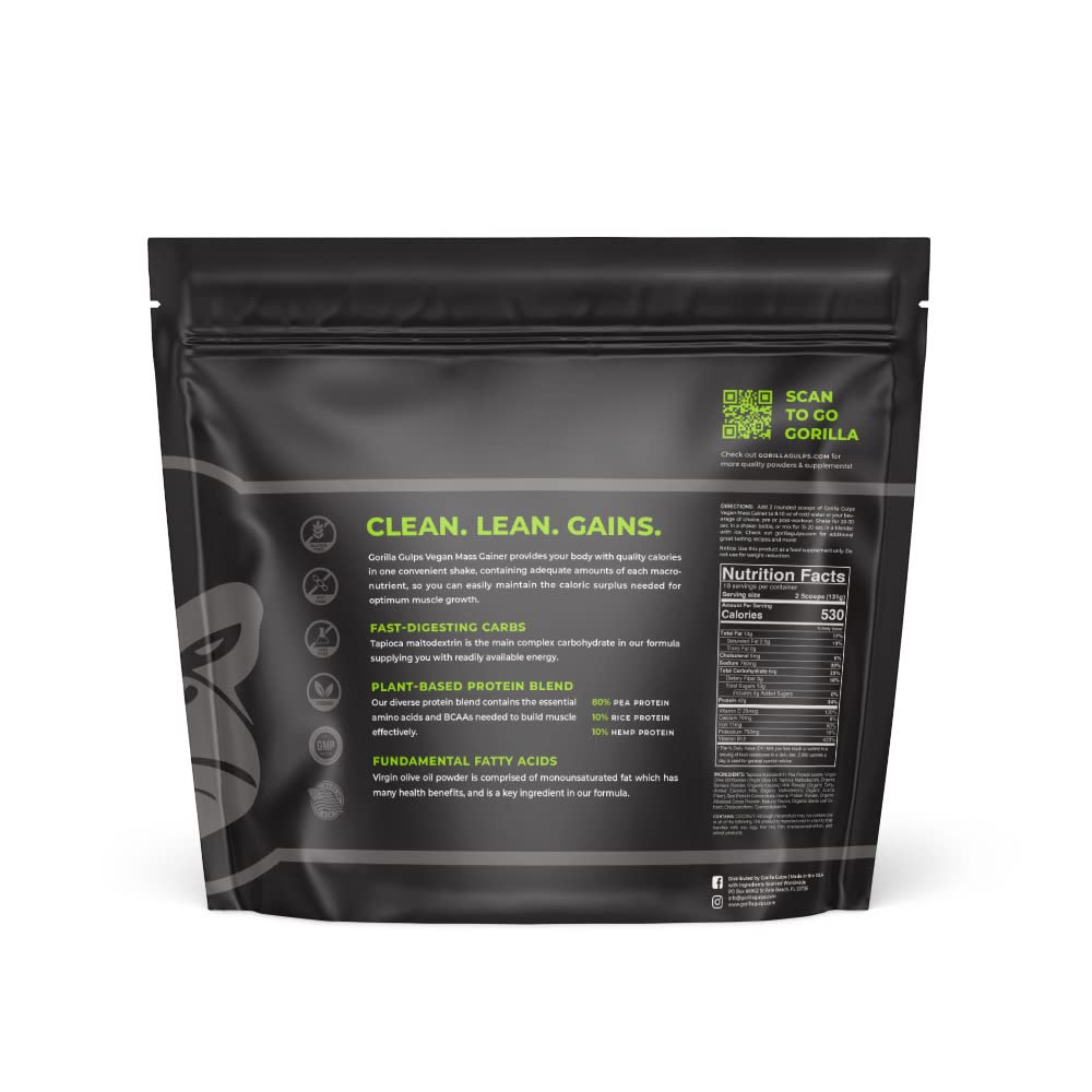 Gorilla Gulps Vegan Mass Gainer