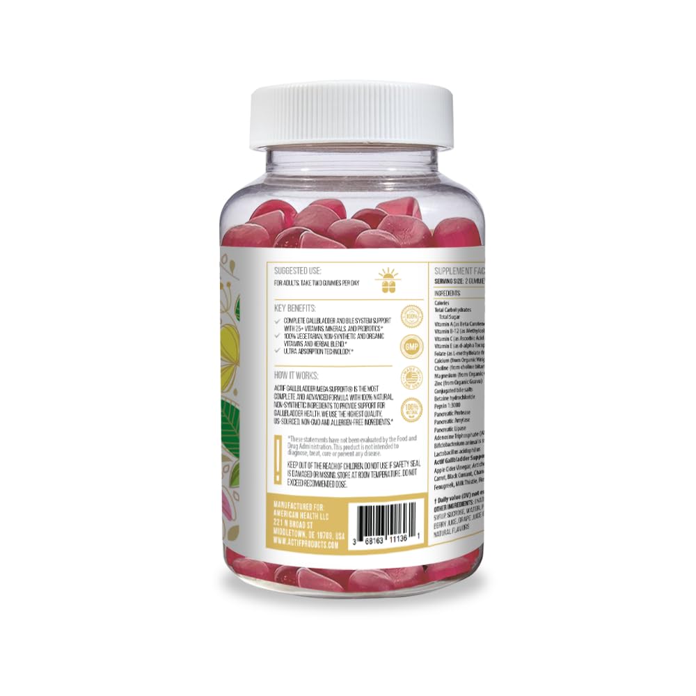 ACTIF Gallbladder Mega Support with Probiotics - 60 Gummies - image 2
