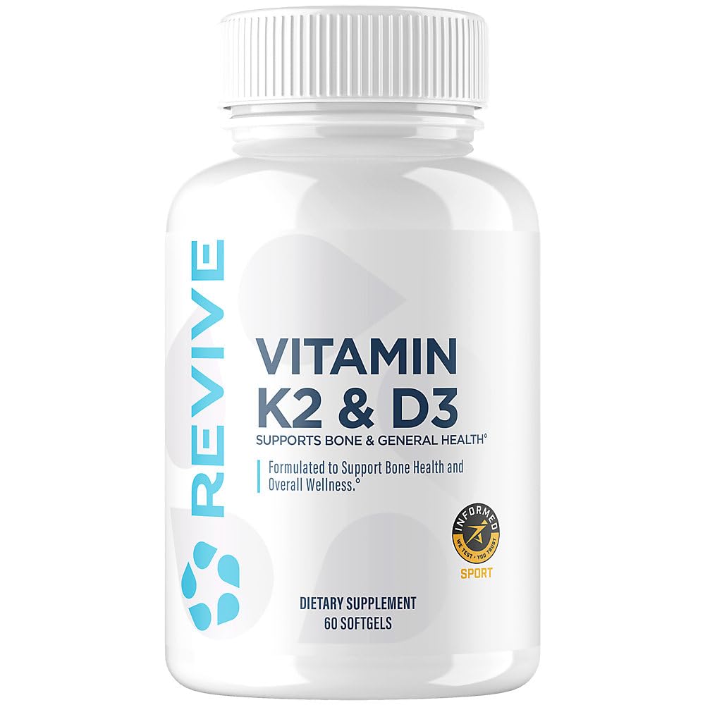 Revive MD Vitamin D3 & K2 Supplement - 60 Softgels