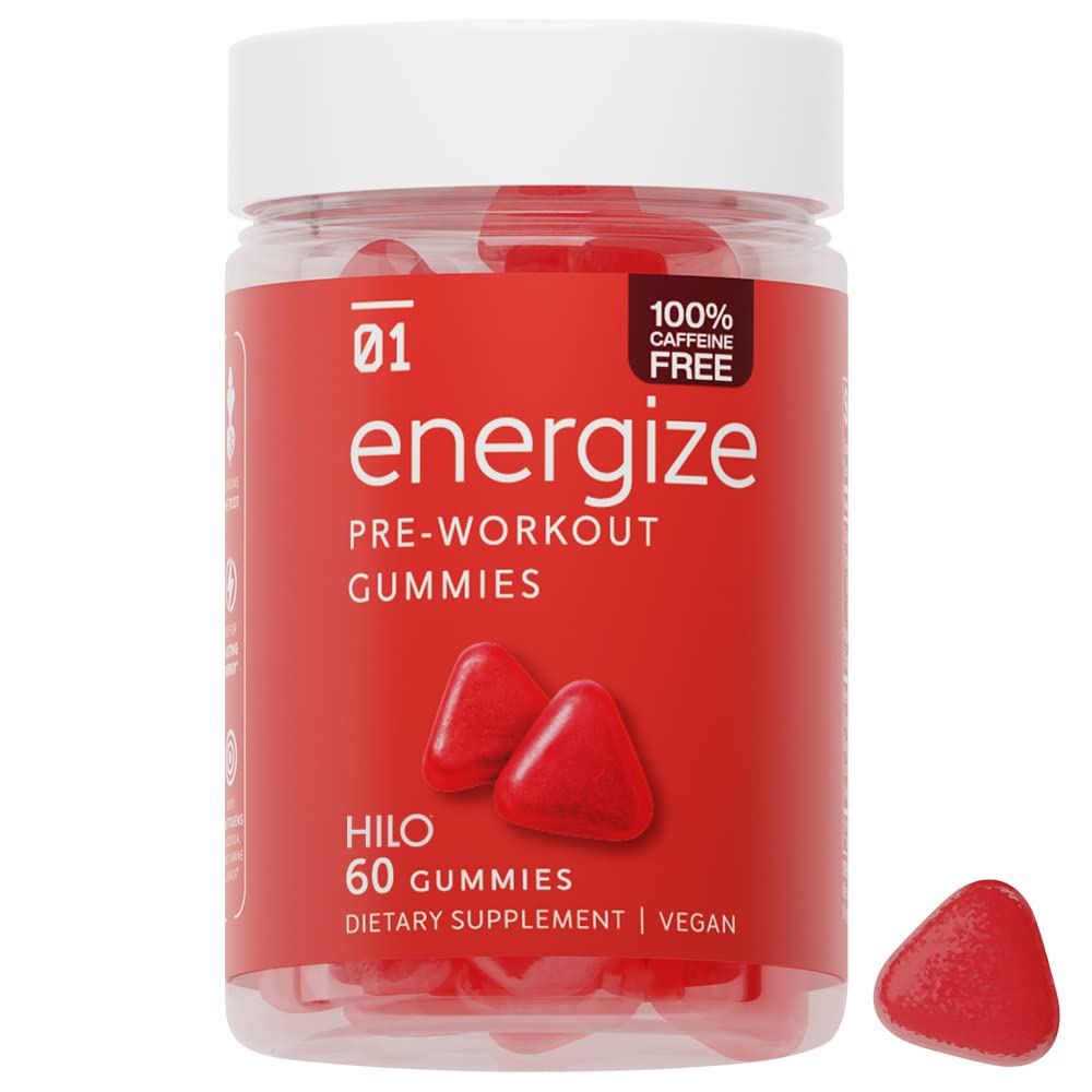 Hilo Nutrition Pre Workout Energize Gummies - 60 Count
