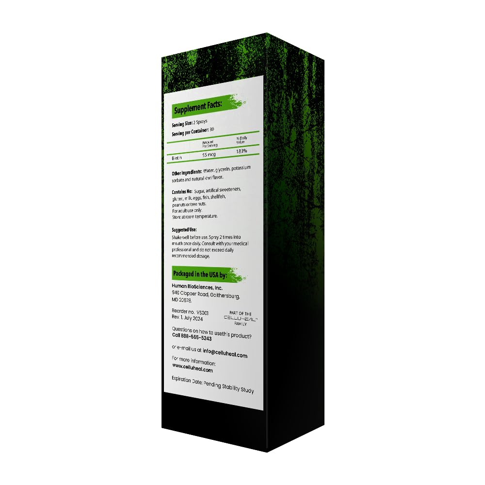 Celluheal CelluStrength Biotin Spray for Hair, Skin & Nails - 30 Servings - image 3