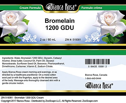 Bianca Rosa Bromelain 1200 GDU Cream (2 oz, ZIN: 519381)