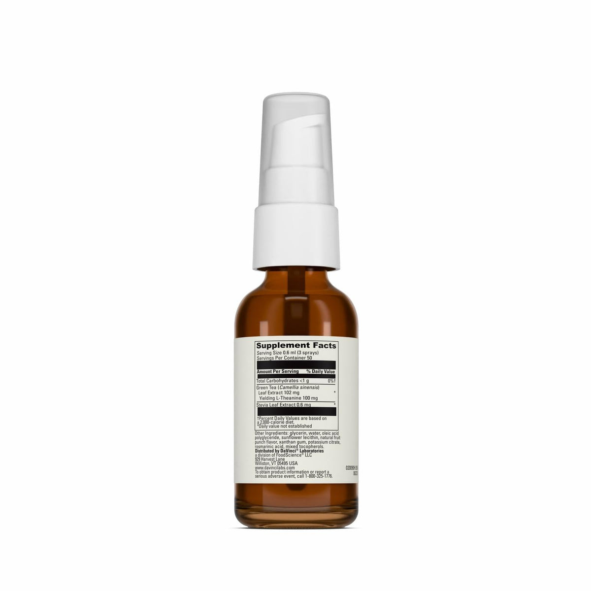 DAVINCI Liposomal L-Theanine Liquid for Calm Focus - 50 fl oz - image 2
