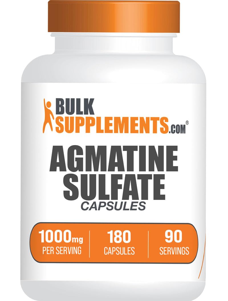 BulkSupplements Agmatine Sulfate Capsules - 180 Count