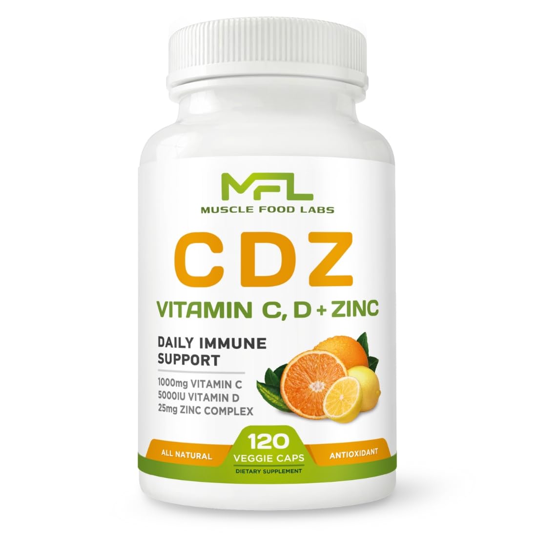 MUSCLE FOOD LABS CDZ Immune Support Complex - 120 Capsules