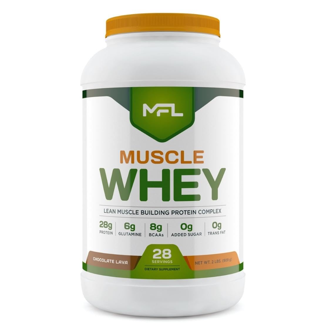 MFL Muscle Whey Protein l 28g of Protein l 8g BCAAs l Keto Friendly l