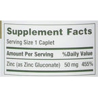 Nature's Bounty Zinc 50 mg Caplets - 600 Count (Pack of 6) - image 5