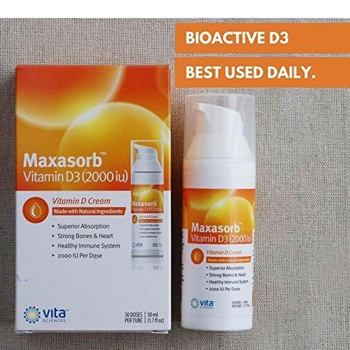 Vita Sciences Maxasorb Vitamin D3 Cream 1,000 IU - 1.7 Fl Oz - image 10