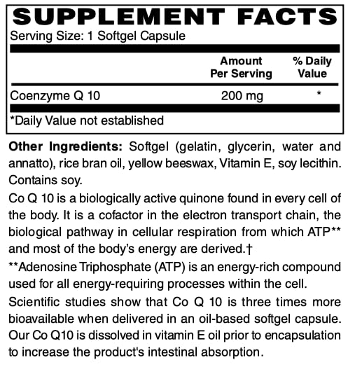 Netrition CoEnzyme Q10 200mg - 60 Softgels - image 2