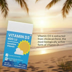 Generic Vitamin D3 400 IU Supplement for Immunity & Bone Health - 60 Softgels - image 3