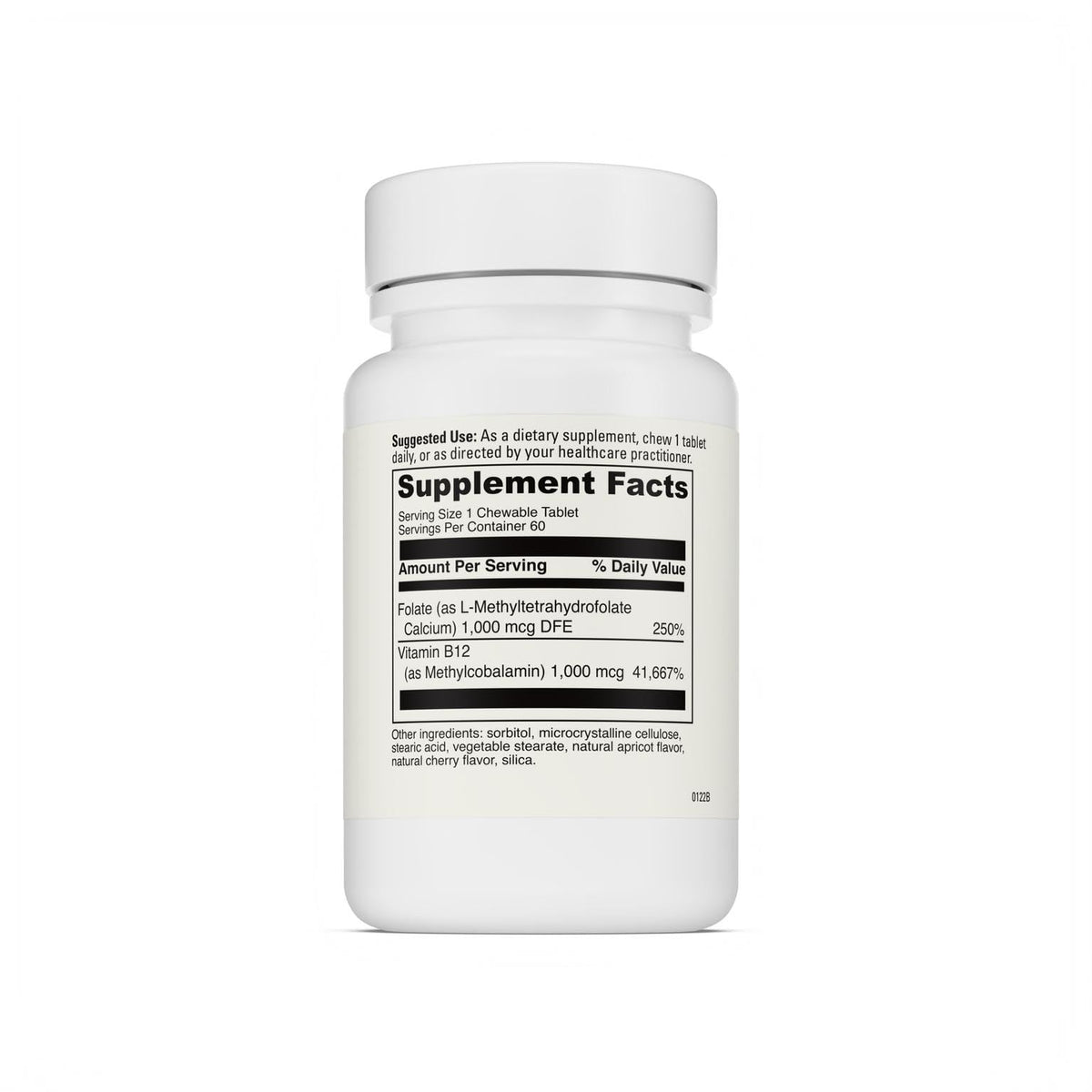 DAVINCI Labs Active Folate B12 Chewable - 60 Tablets - image 2