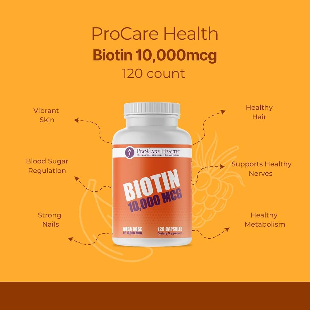 ProCare Health Biotin 10,000mcg - 120 Capsules - image 2
