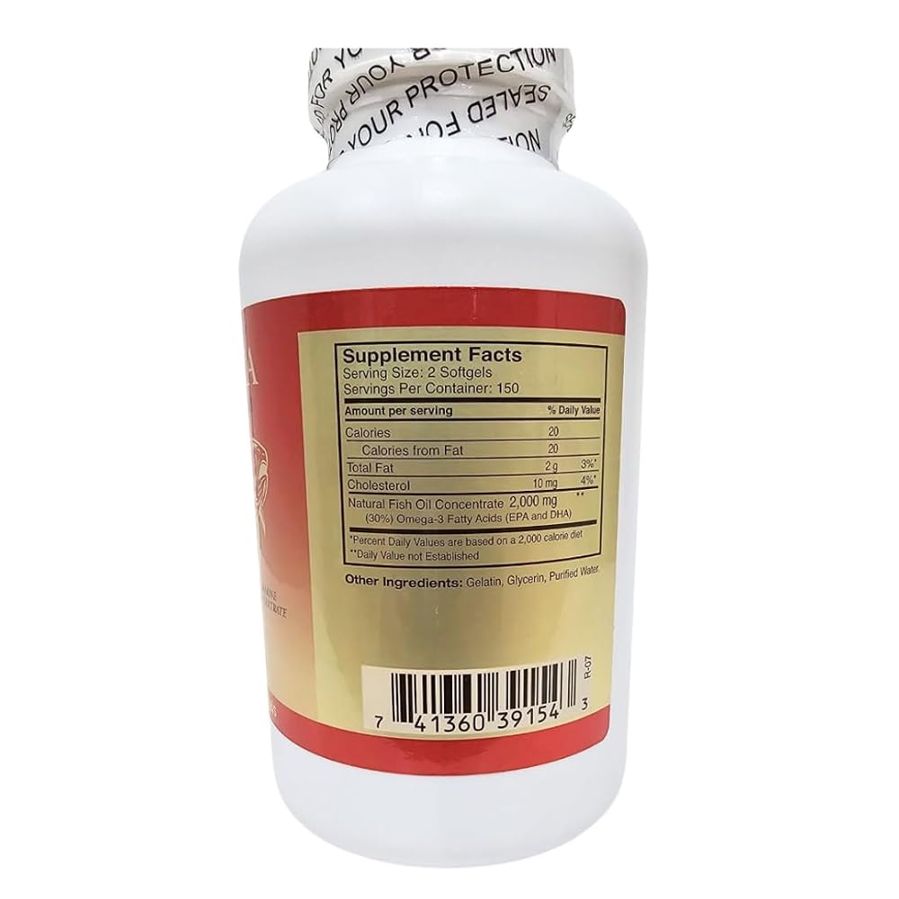 NCB Alaska Deep Sea Fish Oil Omega 3 EPA DHA 1000mg - 300 Softgels - image 3