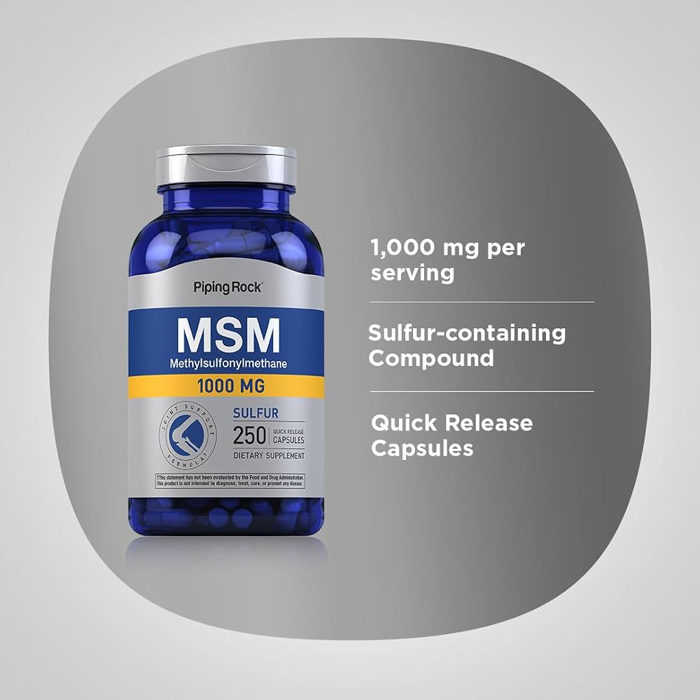 Piping Rock MSM 1000mg Capsules - 250 Count - image 4