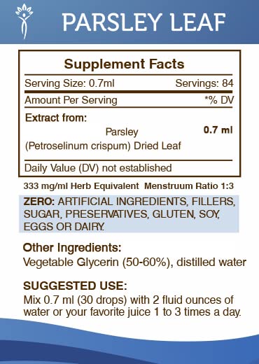 Secrets of the Tribe Parsley Leaf Alcohol-Free Liquid Extract