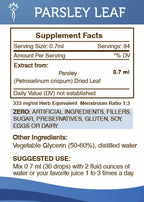 Secrets of the Tribe Parsley Leaf Alcohol-Free Liquid Extract