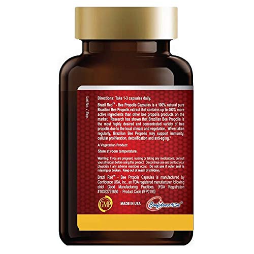 Confidence USA Brazil Red Bee High Concentrate Propolis - 120 Softgels - image 3