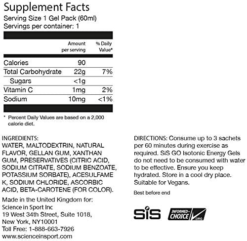 Science in Sport Energy Gel Pack, 22g Carbs - 6 x 2 Fl Oz - image 5
